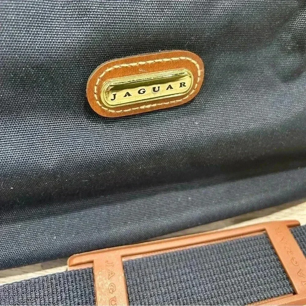 Vintage Jaguar Train Case Carry On Luggage Cosmetic Overnight Travel Duffel Bag